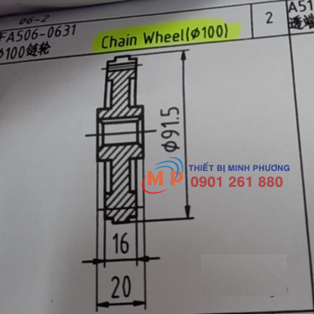 FA506-0631 CHAIN WHEEL